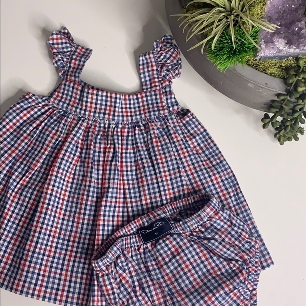 Oscar de la Renta baby girl sun dress and matching bloomers baby girl 12